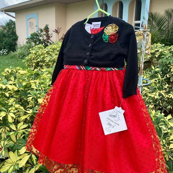 COPY - NWT gorgeous red dress with green plaid - Picture 11 of 12